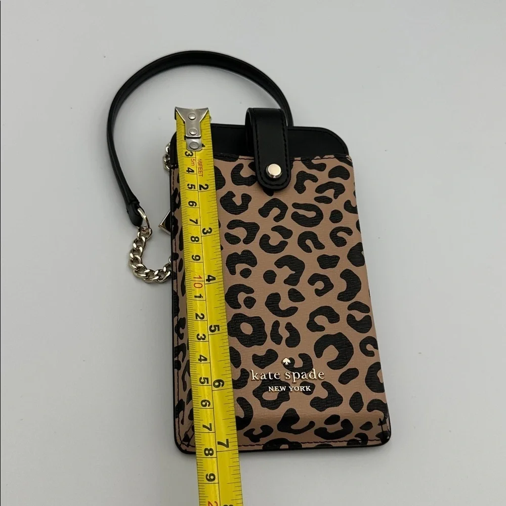 Kate Spade Remi Graphic Leopard Colorblock North South Tab Phone Crossbody NWOT